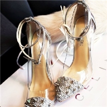 欧美高跟单鞋尖头瓢鞋真皮春夏水钻铆钉女鞋欧洲站厂家批发