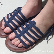 2013夏新款丝带夹趾角斗士凉鞋外贸绑带平底罗马凉鞋惠东黄埠