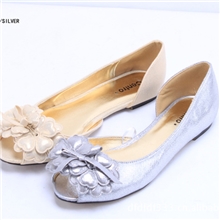 2013夏CENTRO花朵侧镂空鱼嘴鞋小蝴蝶结鱼嘴平底单鞋外贸大码