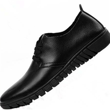 秋冬真皮男士休闲皮鞋软面皮软底男鞋商务休闲鞋低帮鞋子男单鞋
