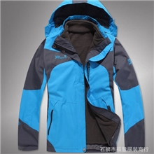 正品BAOJEE2012新豹迹冲锋衣女款户外登山外套两件套防水透气耐磨