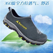 厂家批发登山鞋/真皮透气网面运动鞋日常休闲鞋男鞋懒人套脚溯溪