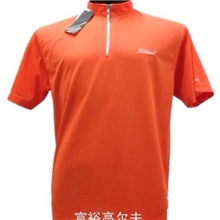 新款高尔夫短袖T恤男立领排汗功能白色黑色蓝色橙色