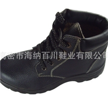 压花皮PU大底防砸安全鞋