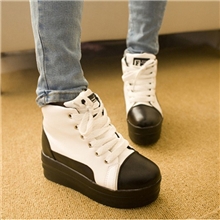 2013春秋韩版内增高女鞋厚底松糕鞋高帮运动鞋撞色休闲鞋旅游鞋潮