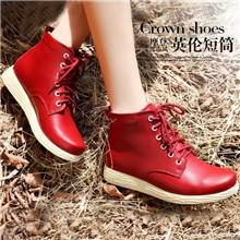 批发2013秋冬英伦女鞋真皮平跟内增高单鞋高帮舒适休闲鞋代理