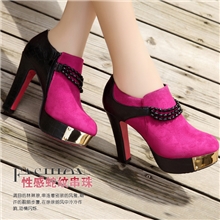 批发供应2013新款春秋女单鞋欧美防水台高跟鞋粗跟裸靴代理代发