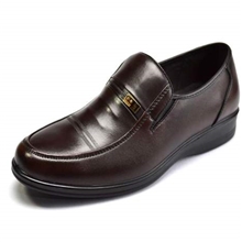卡迪纳尔老头男皮鞋男士休闲皮鞋牛皮舒适套脚坡跟商务大众版男鞋