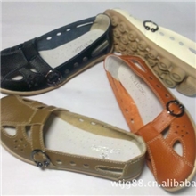 厂家直销春夏季热卖真皮休闲女单鞋阿姨鞋/外贸鞋