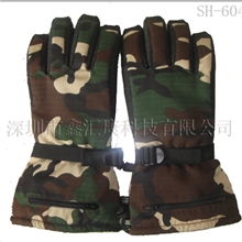迷彩电热手套加热护手把套电热保暖手套，户外工作电热手套