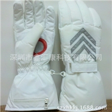 电池发热保暖手套充电保暖手套户外电热发热手套加厚防水反光