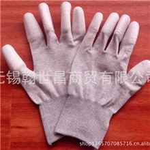 厂家直供碳丝防静电点指手套，防静电碳纤维PU手套