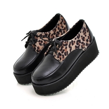 2013春季新款供应豹纹松糕鞋厚底带防水台休闲女式单鞋