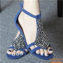 2013时尚坡跟罗马串珠新款凉鞋春夏新款女式休闲单鞋女式皮鞋