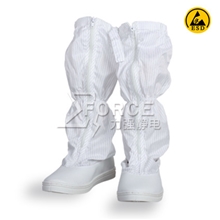 上海防静电鞋批发PVC无尘室白条长筒靴高筒靴净化室工作靴