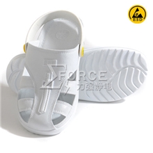 【防静电工作鞋】SPU防静电拖鞋ESD护趾凉鞋白色电子车间包头鞋