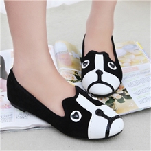 欧美时尚明星款MJ猫猫狗狗丝绒舒适软底乐福鞋平底鞋女鞋单鞋子