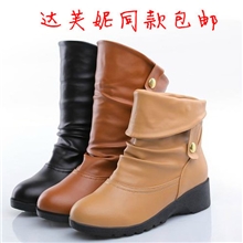 2013新款秋冬季平跟女靴子圆头平底短靴女韩版时尚休闲马丁靴女鞋
