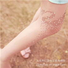 【一件代发】闪亮七彩钻15D包芯丝bring彩钻连裤袜烫
