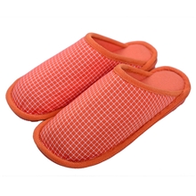 低价促销棉布格子棉拖鞋秋冬季情侣男女地板拖鞋家居室内棉拖