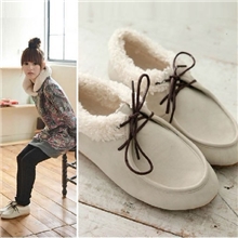 混批2012春新款淑女必备前系带平地加厚保暖纯色大码四季单鞋