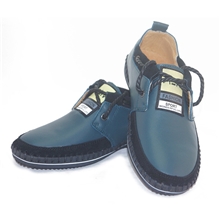 锯齿边男士休闲鞋真皮拼接品牌男鞋系带舒适驾车男皮鞋批发供应