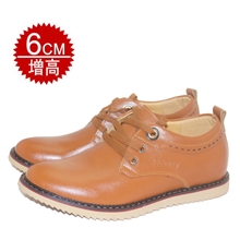 高档男鞋批发新款工装透气防滑正品真皮男士休闲皮鞋内增高6cm