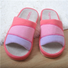 撞色高级开口亚麻日式盆底拖鞋拼色糖果多彩新春夏季情侣居家拖鞋