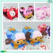 2013年最新爆款卡通保暖棉拖鞋/卡通乔巴保暖鞋/全包家居棉拖鞋