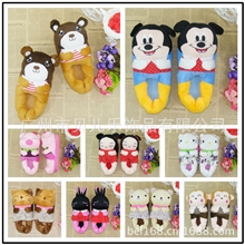 【特价】冬季创意毛毛鞋可爱居家情侣地板拖卡通保暖棉拖鞋全包跟