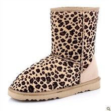 百搭雪地靴女款妖艳豹纹中筒款优质批发寻求淘宝合作商团购代理商