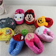 儿童卡通棉拖鞋批发16cm硬底EVA包跟2岁左右棉鞋批发外贸拖鞋
