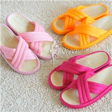 2013新款情侣夏季交叉植草防滑牛筋底家居地板拖鞋凉拖鞋可水洗