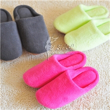 外贸情侣珊瑚绒居家防滑外贸原单拖鞋软底秋冬季拖鞋半包跟棉拖鞋