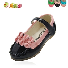 【童鞋批发】2013春秋新款儿童皮鞋蝴蝶结透气女童单鞋公主鞋批发