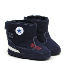 【2013冬季新款】深蓝色男宝棉靴婴儿鞋学步鞋[胶底]