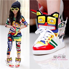 2013冬季新款潮款玛雅图腾翅膀儿童鞋运动鞋女童板鞋棉鞋短靴子