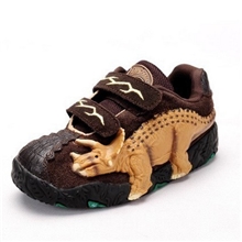 DINOSOLES正品恐龙童鞋运动鞋秋冬男女童牛皮闪灯立体休闲鞋0176