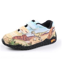 DINOSOLES恐龙童鞋运动鞋春秋冬款男童鞋防滑彩印闪灯休闲鞋3077