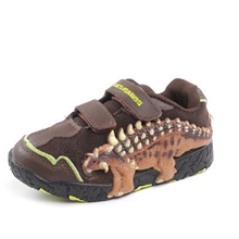 DINOSOLES正品恐龙童鞋运动鞋秋冬男童牛皮闪灯立体休闲鞋3106