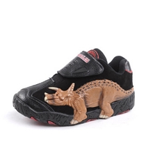 DINOSOLES恐龙童鞋运动鞋秋冬款保暖男童牛皮闪灯立体休闲鞋3102