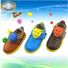 秋季新款韩版卡通小童皮鞋软底魔术贴男童鞋特价单鞋批发代发