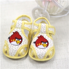 批发愤怒小鸟软底凉鞋婴儿凉鞋宝宝鞋点子布防滑凉鞋