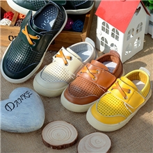 贝然童鞋5102真皮男童宝宝洞洞休闲韩版凉鞋单鞋21-33码潮款