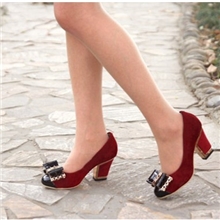 女鞋品牌欣婕雅真皮女式单鞋中跟蝴蝶拼色牛皮电镀粗跟成都增高鞋