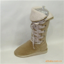 （全店包物流）厂家直销雪地靴平底包边系带羊糕毛做里高筒雪地靴