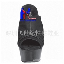 ripelady黑色性感时尚鱼嘴凉拖15公分性感情趣钢管舞鞋走秀鞋