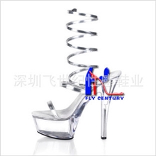 飞世纪性感鞋业15CM高跟凉鞋模特T台时装鞋婚鞋女鞋时尚宴会舞鞋