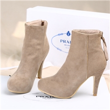 2013秋洋气韩剧女生短靴韩国时尚女靴圆头细跟磨砂皮后拉链高跟鞋