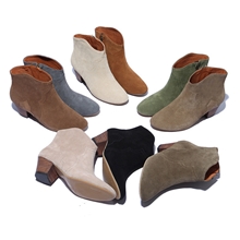 呛口小辣椒Isabe1*marant靴裸靴女王靴真皮粗跟短靴马丁靴及踝靴